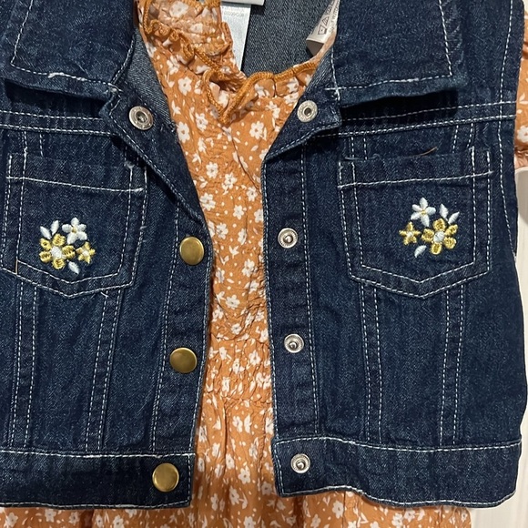 Kids Little Lass dress with jeans vest - Picture 2 of 5